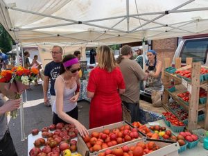 Busy at the farmers market