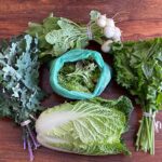 Small share CSA May 2, kale, Napa cabbage, mustard, Hakurei turnips and salad mix