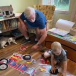 Here is Cooper, doing a puzzle with Grandpa Sterling