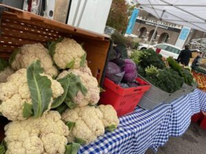 Fall veggies cauliflower, cabbage, kale and more at CYCFM