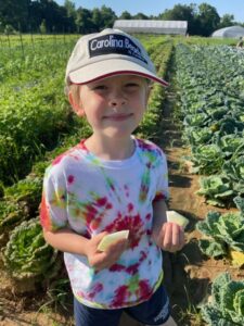 What's a kid to do for a snack? Cooper likes fresh kohlrabi