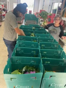 Robin (L) and Connie (R) packing full shares