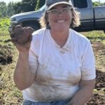 Josephine with another "heart" potato
