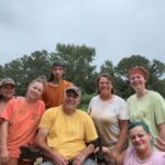 August 2025 work crew left to right is Raquel, Katherine Robin (back row), Randy (front), Josephine, Shelby Kayla (down low)