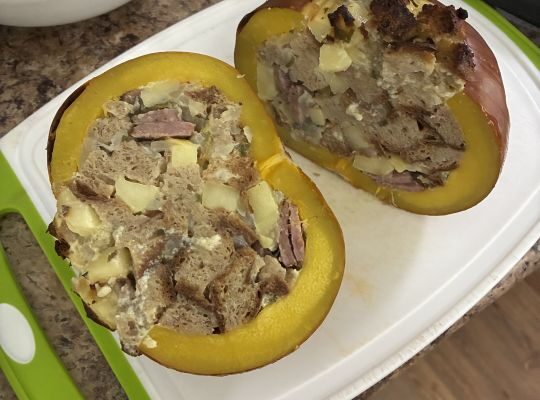 Apple & Sausage Stuffed Pumpkin