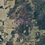 One mile radius from back of farm