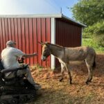 Randy and our newest donkey Maxwell