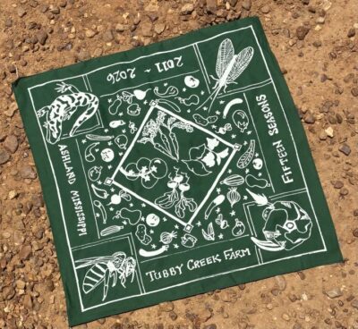 15th Anniversary bandana hand drawn by Josephine