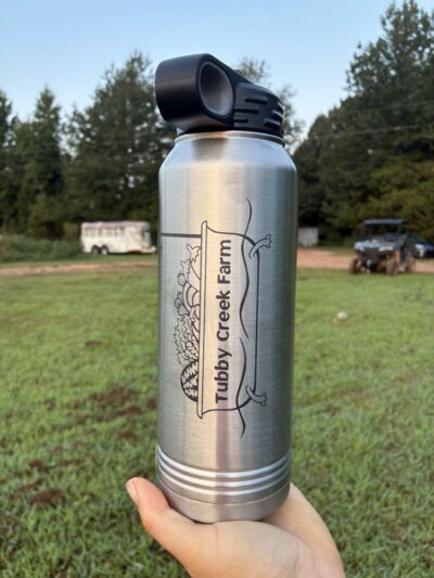 32oz Polar Camel stainless water bottle with Tubby Creek Farm logo