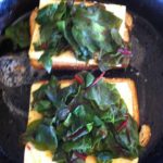 Grilled cheese with sauted chard