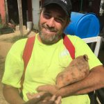 Randy with a monster of a sweet potato