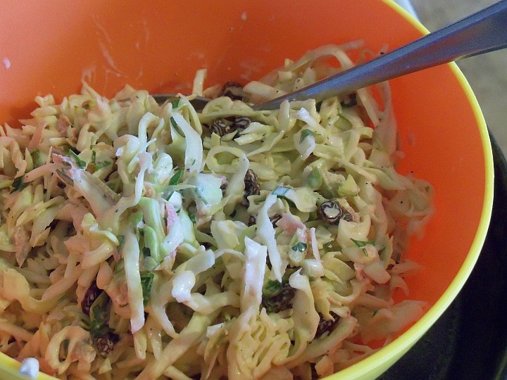 Eat More Cabbage: Simple Slaw with Raisins and Parsley