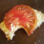 Fresh tomato sandwhich on home mae bread. Yummy!
